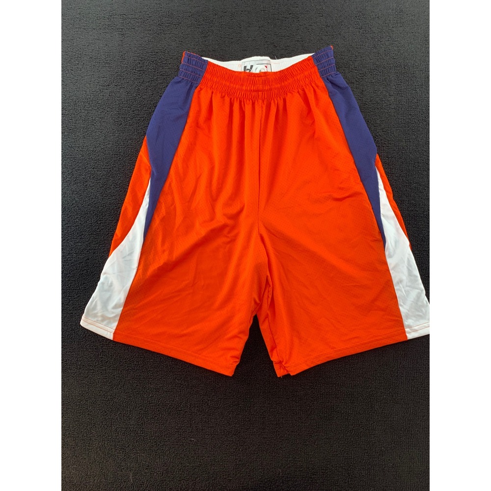 High Five Adult Orange Blue White Athletic Basketball Shorts Size S‎